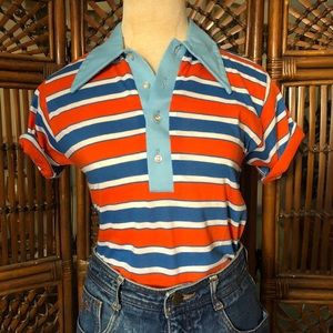70’s Striped Polo